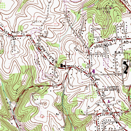 Topographic Map of Franklin Park Volunteer Fire Company 1 Station 158, PA