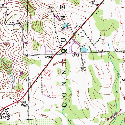 Topographic Map of Connoquenessing Volunteer Fire Station, PA