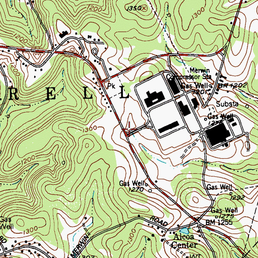 Topographic Map of Alcoa Fire Department / Alcoa Medic 141, PA
