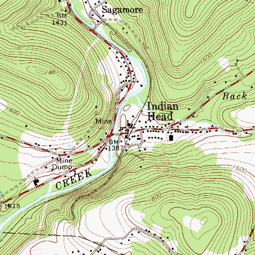 Topographic Map of Saltlick Township Volunteer Fire Department Station 46, PA