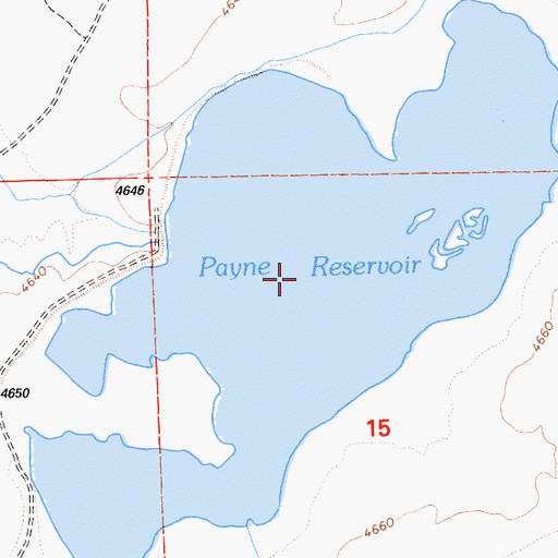 Topographic Map of Payne Reservoir, CA