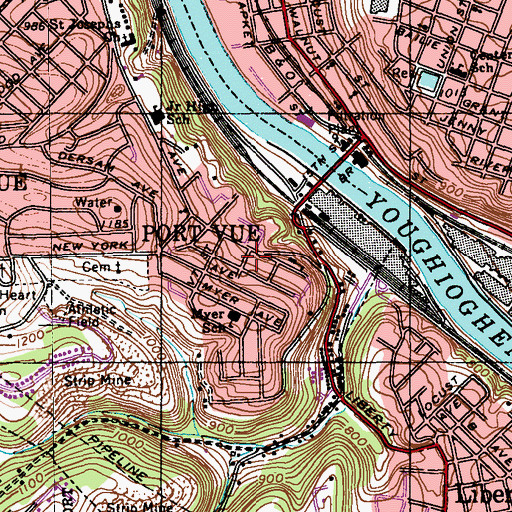 Topographic Map of Vigilant Hose Company 1 Station 237, PA