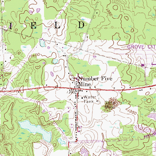 Topographic Map of Springfield Township Volunteer Fire Department Station 77, PA