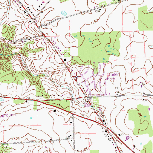 Topographic Map of Shehango Township Volunteer Fire Department Station 79 2, PA