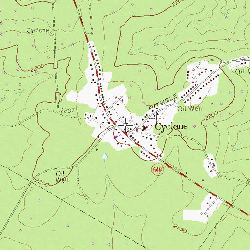 Topographic Map of Hilltop Volunteer Fire Department, PA