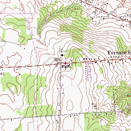 Topographic Map of Shenango Township Volunteer Fire Department Station 79, PA