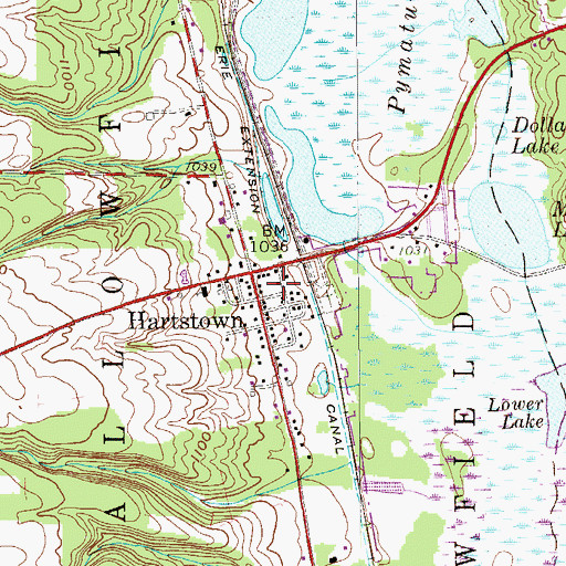 Topographic Map of Fallowfield Volunteer Fire Department, PA