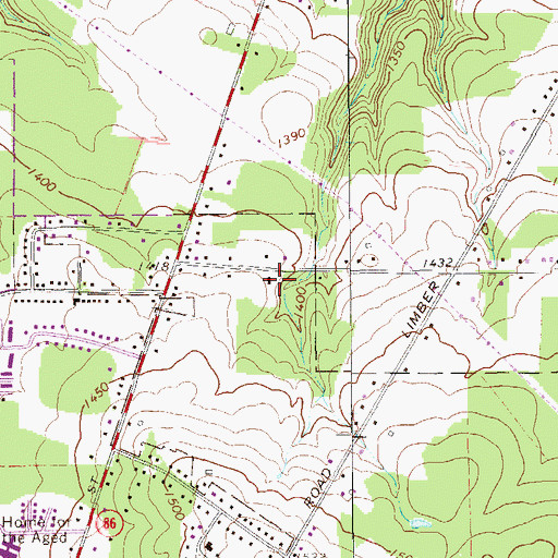 Topographic Map of West Mead District 2 Volunteer Fire Department 29, PA
