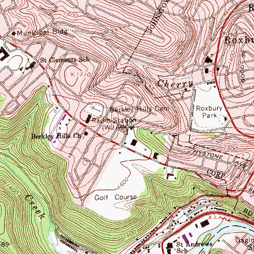 Topographic Map of Upper Yoder Volunteer Fire Company and Emergency Medical Service Station 27, PA