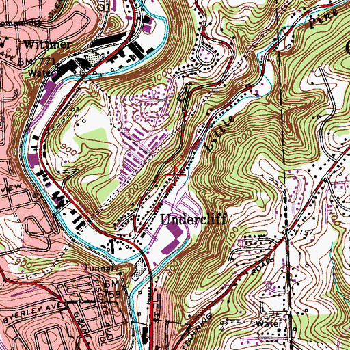 Topographic Map of Shaler Villa Volunteer Fire Company Station 262, PA