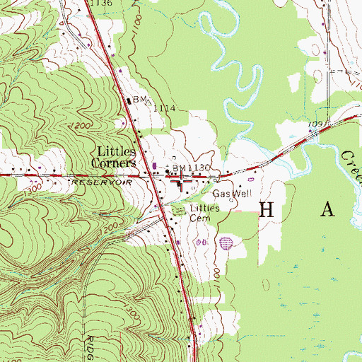 Topographic Map of Hayfield Hose Company Department 12, PA