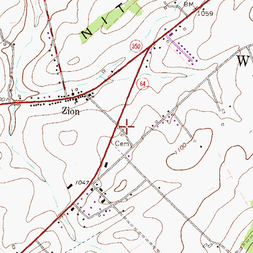 Topographic Map of Nittany Wildland Firefighters, PA