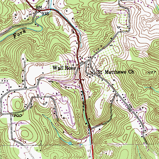 Topographic Map of Economy Volunteer Fire Department Station 69 - 1, PA