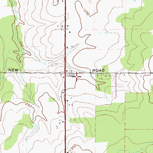 Topographic Map of Franklin Township Volunteer Fire Department Station 72, PA