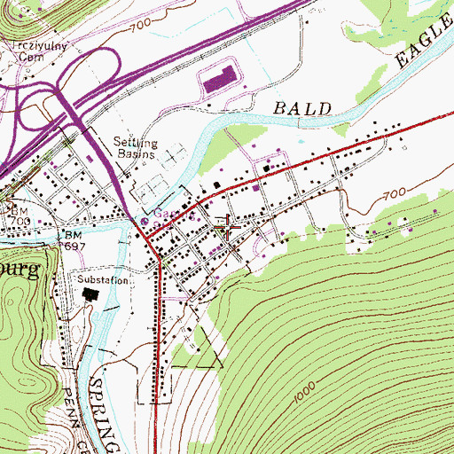 Topographic Map of Citizen's Fire Company 9, PA