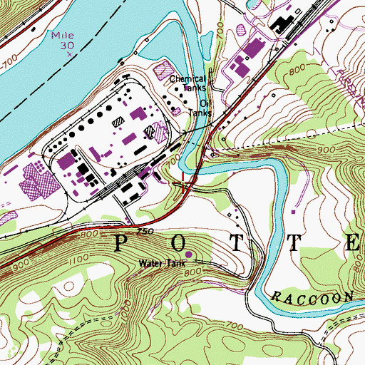 Topographic Map of Nova Chemicals Fire Brigade, PA
