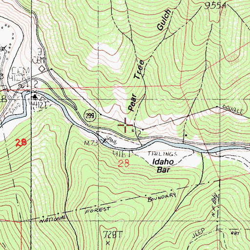Topographic Map of Pear Tree Gulch, CA