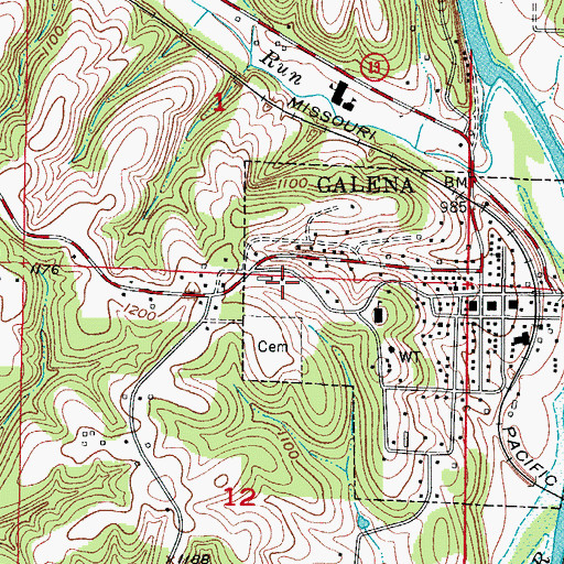 Topographic Map of Ramblers Camp (historical), MO