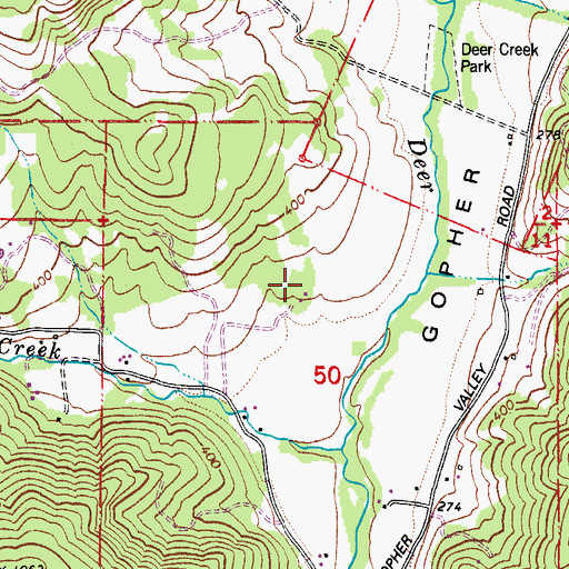 Topographic Map of Poverty Hollow Airport, OR