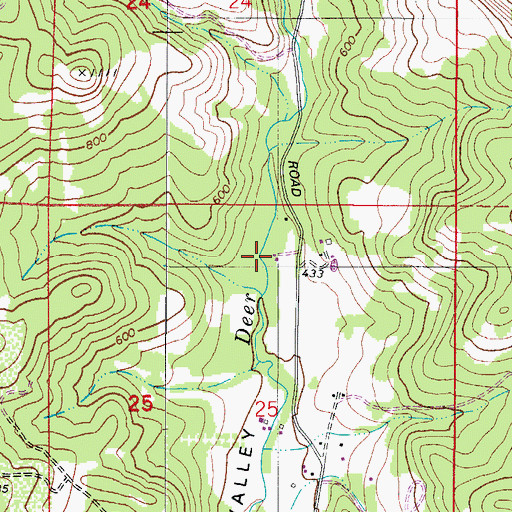 Topographic Map of Deer Creek Airport, OR