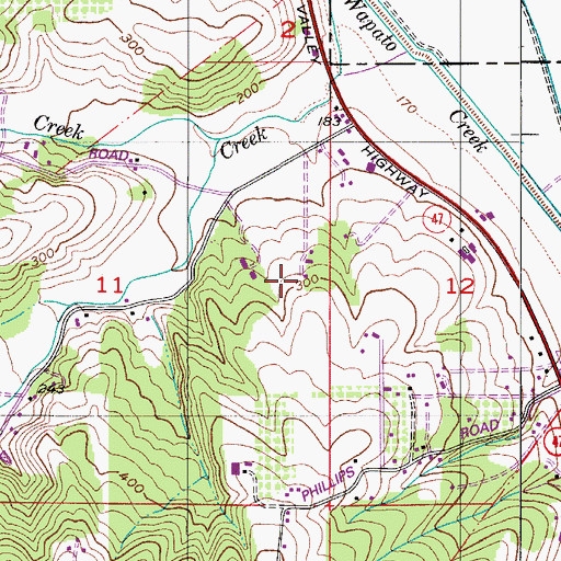 Topographic Map of Dick Fisher Airport, OR