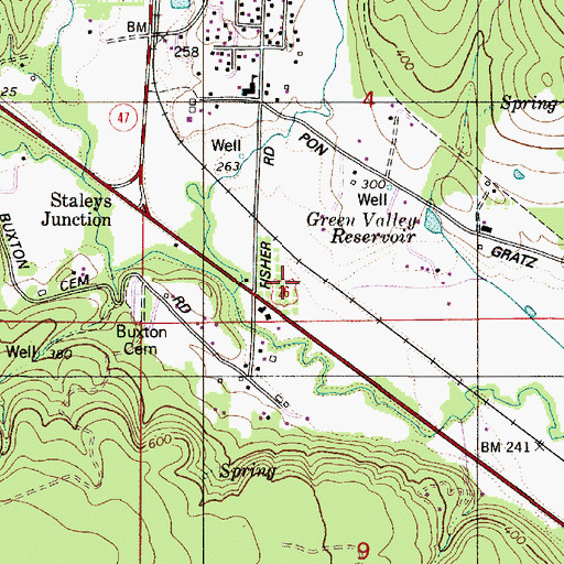Topographic Map of Apple Valley Airport, OR