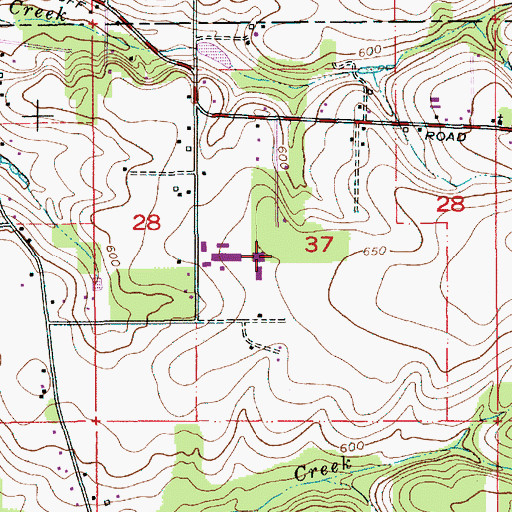 Topographic Map of Schmidt Airport, OR