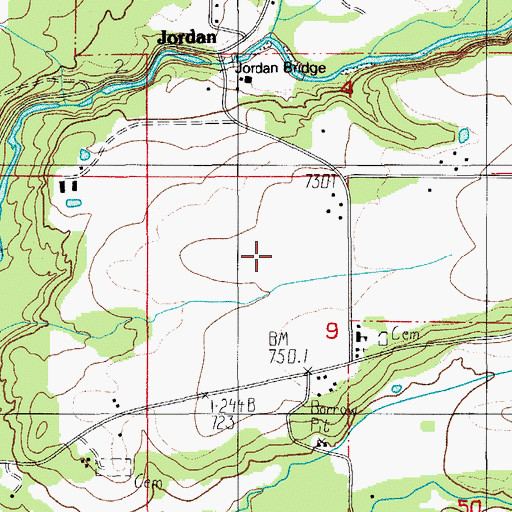 Topographic Map of Gillette Field, OR
