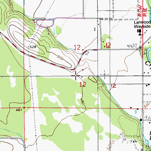 Topographic Map of Inspiration Airport, OR