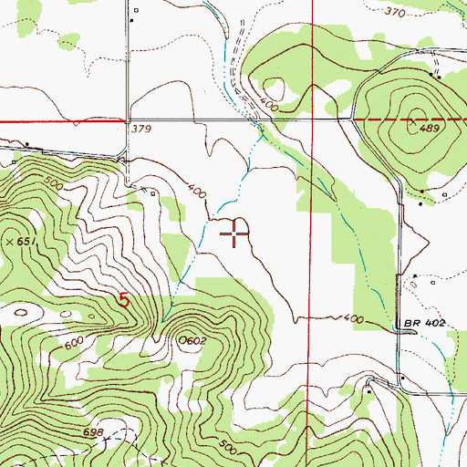 Topographic Map of Mt Hope Airport, OR