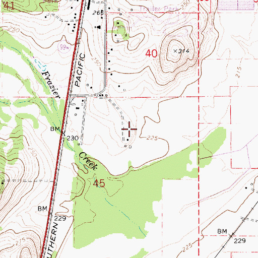 Topographic Map of Dunning Vineyards Airport, OR
