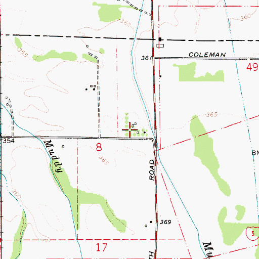 Topographic Map of Greer Airport, OR
