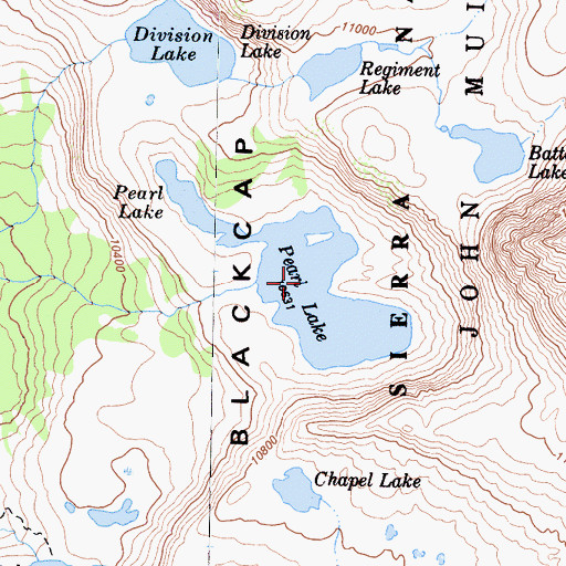 Topographic Map of Pearl Lake, CA