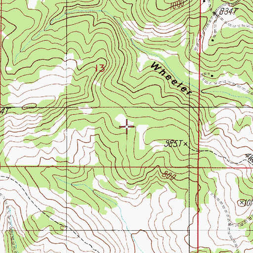 Topographic Map of Heavens Gate Ranch Airport, OR