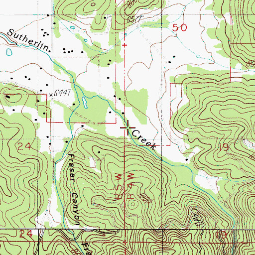 Topographic Map of Flying D Ranch Airport, OR