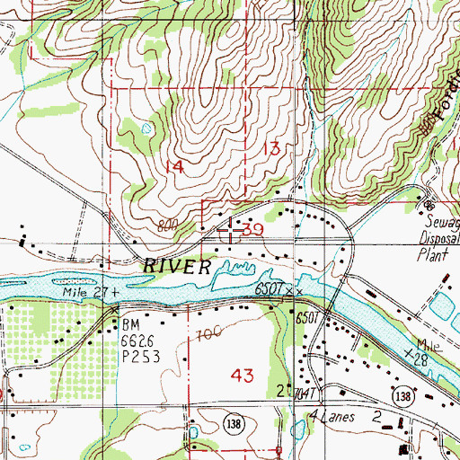 Topographic Map of Umpqua Airport, OR