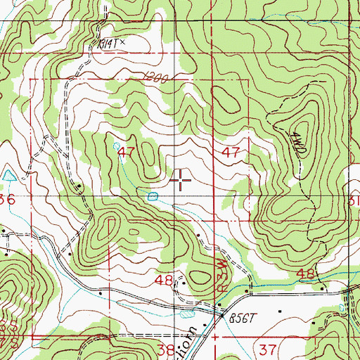 Topographic Map of Glide Aero Airport, OR