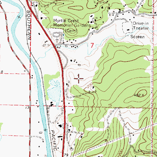 Topographic Map of Benham Airport, OR