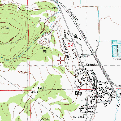 Topographic Map of Allen's Airstrip, OR