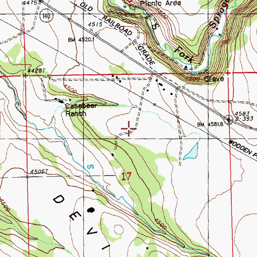 Topographic Map of Wilderness Airport, OR