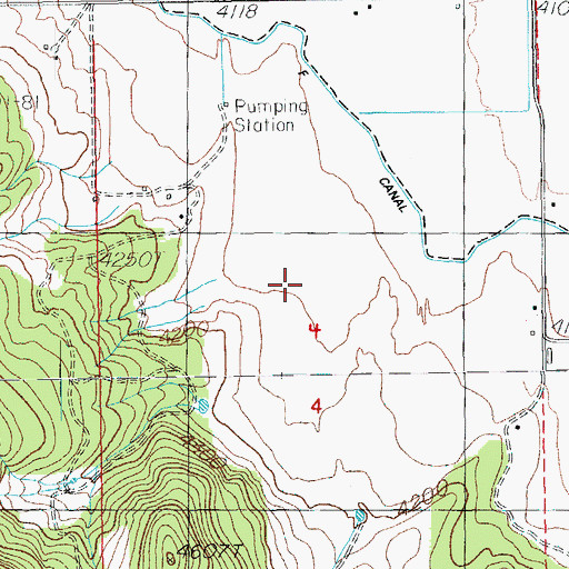 Topographic Map of Sky Wagon Ranch LLC Airport, OR