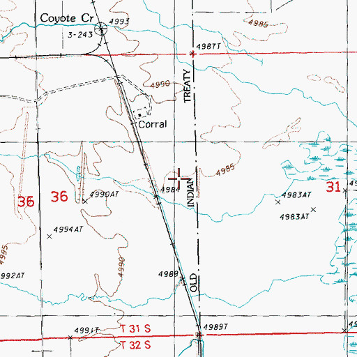Topographic Map of Saxon Sycan Airport, OR
