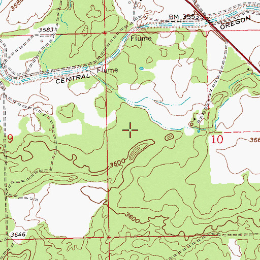 Topographic Map of Kennel Airstrip, OR