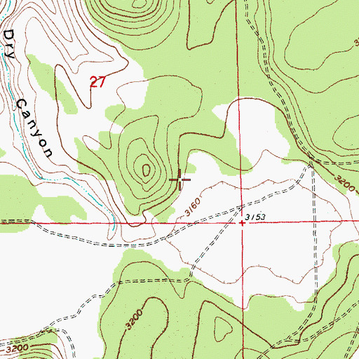 Topographic Map of Sage Ranch Airport, OR