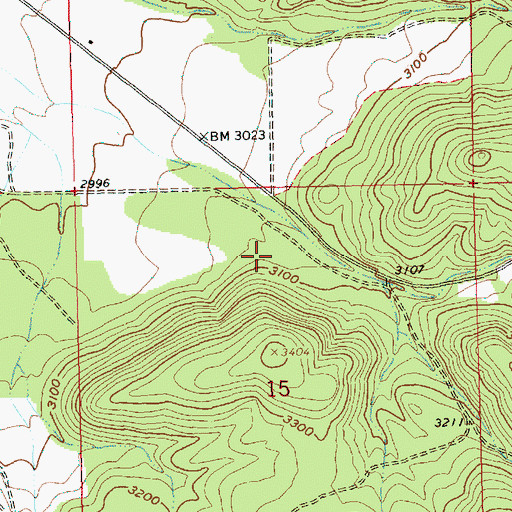 Topographic Map of Tailwheel Airport, OR
