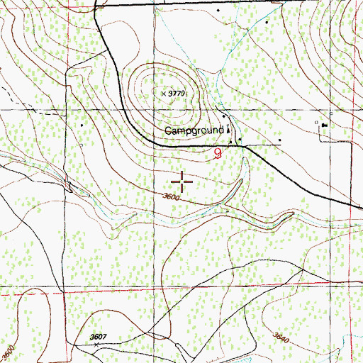 Topographic Map of Dry Creek Airpark, OR