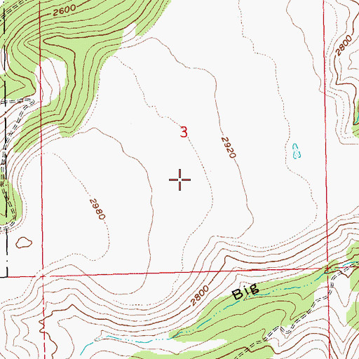 Topographic Map of 3 Rivers Recreation Area Airport, OR