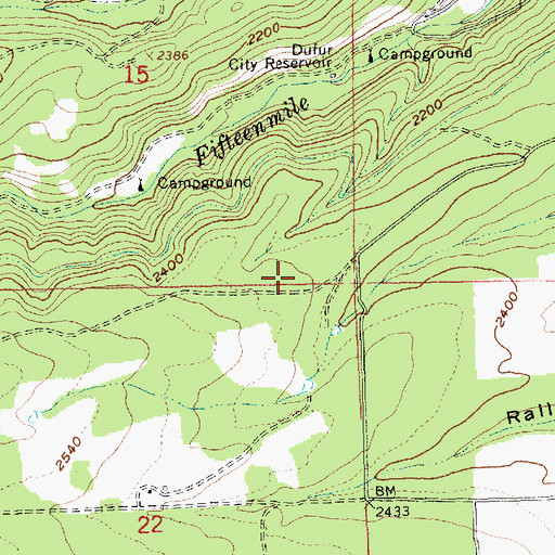 Topographic Map of Lyda Ranch Airstrip (historical), OR