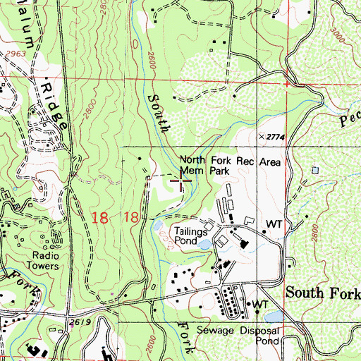 Topographic Map of Peckinpah Creek, CA