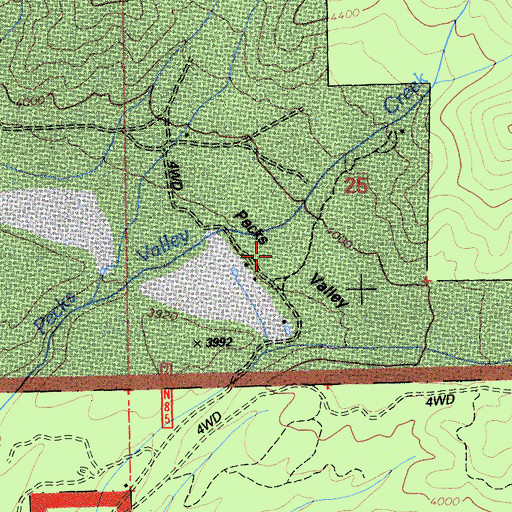 Topographic Map of Pecks Valley, CA